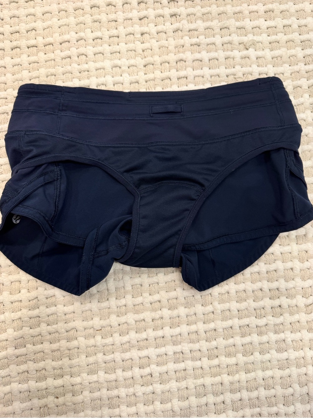 lululemon athletica Navy Athletic Running Shorts with Zipper Pocket - Picture 4 of 6